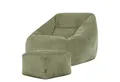 icon Sitzsack Riesen Sessel aus Cord Flauschig „Natalia" mit Hocker (Spar-Set, 1 x Sitzsack-Sessel, 1 x Fußhocker), Sitzsack XXL, Made in Germany, für Erwachsene & Kinder, für Wohnzimmer