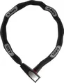 ABUS Kettenschloss Catena 6806K – Leichtes Fahrradschloss aus gehärtetem Stahl mit modischem Textilschlauch – Vierkantkette mit ABUS-Sicherheitslevel 6 – 85 cm – Schwarz