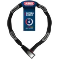 ABUS Kettenschloss Catena 6806K – Leichtes Fahrradschloss aus gehärtetem Stahl mit modischem Textilschlauch – Vierkantkette mit ABUS-Sicherheitslevel 6 – 85 cm – Schwarz