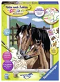 Ravensburger Malen nach Zahlen CreArt, Malen nach Zahlen Kinder - Pferd mit Fohlen