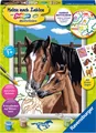 Ravensburger Malen nach Zahlen 28326 - Pferd mit Fohlen Kinder ab 7 Jahren