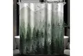 Lerores Duschvorhang Duschvorhang Wald Antischimmel 200x200cm Wasserabweisend 12 Ösen