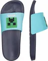 Minecraft Creeper Kinder Badelatschen Sandalen 3D Optik – Blau / 29/30
