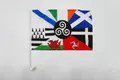 Drapeau de voiture Celtique multi 45x30cm - Carflag celte - Pays celtes 30 x 45