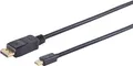 S/CONN maximum connectivity Displayportkabel-Mini Displayport Stecker auf Displayport Stecker 1.2, 4K2K, schwarz 1m (10-52025)