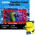 Adobe Creative Cloud Foto-Abo | 1 Jahr | 1TB | PC/Mac inkl. Norton 360 Deluxe | 12 Monate | 5 Geräte