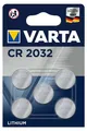 2x Varta CR2032 3V Batterie Knopfzelle Lithium - 5 Stück | Packung (5 Stück)