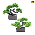 Kunstbaum Bonsai Kiefer Kunstpflanze Blumentopf Deko Japanische Z