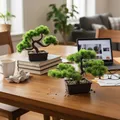 Künstlicher Bonsai Topf Holzdeko Pflanze Dekoration Zimmer Balkon Indoor