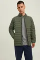 JACK&JONES Herren Jacke - JJERECYCLE PUFFER COLLAR, Kapuze, Einfarbig Grün S