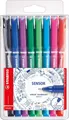 Fineliner mit gefederter Spitze - STABILO SENSOR F - fein - 8er Pack - mit 8