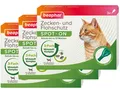 Beaphar Zecken- & Flohschutz Spot-on für Katzen 3 Sets x 3 Pipetten je 0,8ml