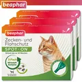 Beaphar 3x Zecken- & Flohschutz SPOT-ON für Katzen (je 3x0,8ml)
