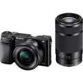 Sony Alpha 6000 Kit 16-50mm + 55-210mm Systemkamera schwarz - Schwarz