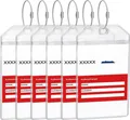 Kofferanhänger Kreuzfahrt Aida 6er Set Transparent wasserdicht 19cm x 11cm