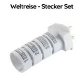 Universal Reiseadapter Stecker Set Stromadapter Euro-Stecker Europa UK GB Afrika