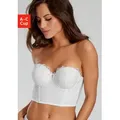 LASCANA Corsage mit edler Spitze und hübschem Glitzeraccessoire, sexy Dessous weiß 70