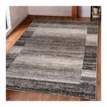 OTTO home Teppich Beldre, rechteckig, Höhe: 9 mm, mit besonders weichem Flor, Kurzflor, modernes Design, mit Bordüre braun 160 cm x 230 cm x 9 mm