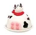 Dekohelden24 Butterglocke Keramik Butterdose / Butterglocke Kuh,(1-tlg)