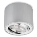 Sweet Led Aufbaustrahler dimmbar flach gebürstet Aufbauspots aus Aluminium Deckenspots wechselbarem 5W Modul Aufbauleuchte schwenkbar Deckenleuchte rund Aufputz Strahler warmweiß 230V