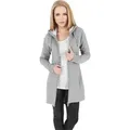 Urban Classics Ladies - SWEAT PARKA Zip Hoody grau - S - Grau/Schwarz - S