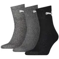 Puma 3P Short Crew Unisex Socks Grau/Schwarz Gr 43/46