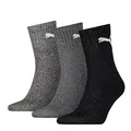 PUMA 12 Paar Socken Short Crew Sportsocken Tennis Socken Gr. 35-49 Unisex, Farbe:207 anthracite/grey, Socken & Strümpfe:43-46