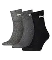 PUMA unisex Sportsocken Tennissocken Kurzschaft Short Crew 231011001 3 Paar, Farbe:Grau, Menge:3 Paar (1x 3er Pack), Größe:43-46, Artikel:-207 anthracite/grey