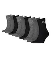 PUMA unisex Sportsocken Tennissocken Kurzschaft Short Crew 231011001 9 Paar, Farbe:Grau, Menge:9 Paar (3x 3er Pack), Größe:43-46, Artikel:-207 anthracite/grey