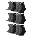 PUMA unisex Sportsocken Tennissocken Kurzschaft Short Crew 231011001 18 Paar, Farbe:Grau, Menge:18 Paar (6x 3er Pack), Größe:43-46, Artikel:-207 anthracite/grey
