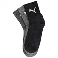 PUMA Unisex Crew 3p Unisex Short Sock, Grau (Anthracite/Grey), 43-46 EU