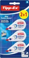Tipp-Ex Korrekturroller Mini Pocket Mouse, 6 m x 5 mm, ideal für das Büro, das Home Office oder die Schule, 2+1 Stück (1er-Pack)