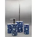 WC-Garnitur Nova, Badzubehör, mare blau, stars, Seifenspender, 2 Becher - Blau