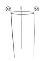 Hirsch Terracotta Staudenhalter BODO rund Ø 40 cm Höhe 95 cm Vollmaterial stabil Rankhilfe Pflanzenstütze
