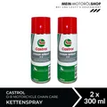 Castrol Chain Spray O-R Motorcycle Chain Care Kettenspray Motorrad 2x400 ML