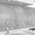 danario Küchenrückwand selbstklebend - Matt - Spritzschutz Küche - versteifte PET Folie - 0,4 mm - Grauer Stein - 80cm x 80cm