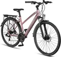 Licorne Bike Premium Touring Trekking Bike in 28 Zoll - Fahrrad für Jungen, Mädchen, Damen und Herren - 21 Gang-Schaltung - Mountainbike - Crossbike