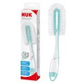 NUK Twist Flaschenbürste mit Schwamm und integrierter Saugerbürste | mit ergonomischen Griff | für Flaschen und Sauger | 1 Stück