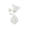 Wandleuchte Shabby Weiß Glas Metall E14 Floral Wandlampe Wohnzimmer B-Ware