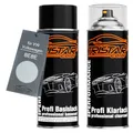 TRISTARcolor Autolack Spraydosen Set für VW/Volkswagen 8E8E Prata Reflex Metallic/Prata Sargas Metallic Basislack Klarlack Sprühdose 400ml