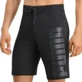 Puma Badehosen Long Board Swim Shorts Schwarz Polyester Large Herren