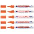 EDDING Set mit 5 Lackmarkern 8750, speziell für Industrie, Orange, 2-4 mm