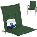 Beautissu Niedriglehner Auflage Gartenstuhl 100x50x6 cm Loft NL - Sitzkissen Niederlehner Rückenkissen niedrig Stuhlkissen Schaumkern Füllung Kissen Grün