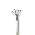 Nedis CAT6 Netzwerkkabel Rolle - Solid - F/UTP - Reines Kupfer - 305 m - Innen - Rund - LSZH - Grau - Pull Box - ausziehbar
