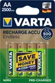 VARTA NiMH Akku "RECHARGE ACCU Endless" Mignon AA 2500 mAh