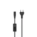 Hama Netzkabel 2m Eurostecker Schalter schwarz für diverse