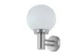 Lindby Außen-Wandleuchte Nada, Edelstahl Alu IP44, 1 x 60 W