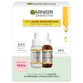 Garnier Vitamin C Glow Booster Serum Duo für Tag & Nacht, Mit Anti-Dark Spot Serum und Brightening Night Serum gegen dunkle Flecken und müde Haut, Vegane Formel, SkinActive, 2 x 30 ml