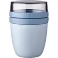 Mepal | Lunchpot Ellipse | Nordic Blue | praktischer To-Go-Becher | geeignet für Tiefkühler, Mikrowelle & Spülmaschine | Fassungsvermögen: 500 ml
