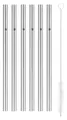 WMF Baric Trinkhalm 6 er Set Strohhalm mit Reinigungsbürste Edelstahl 18 cm